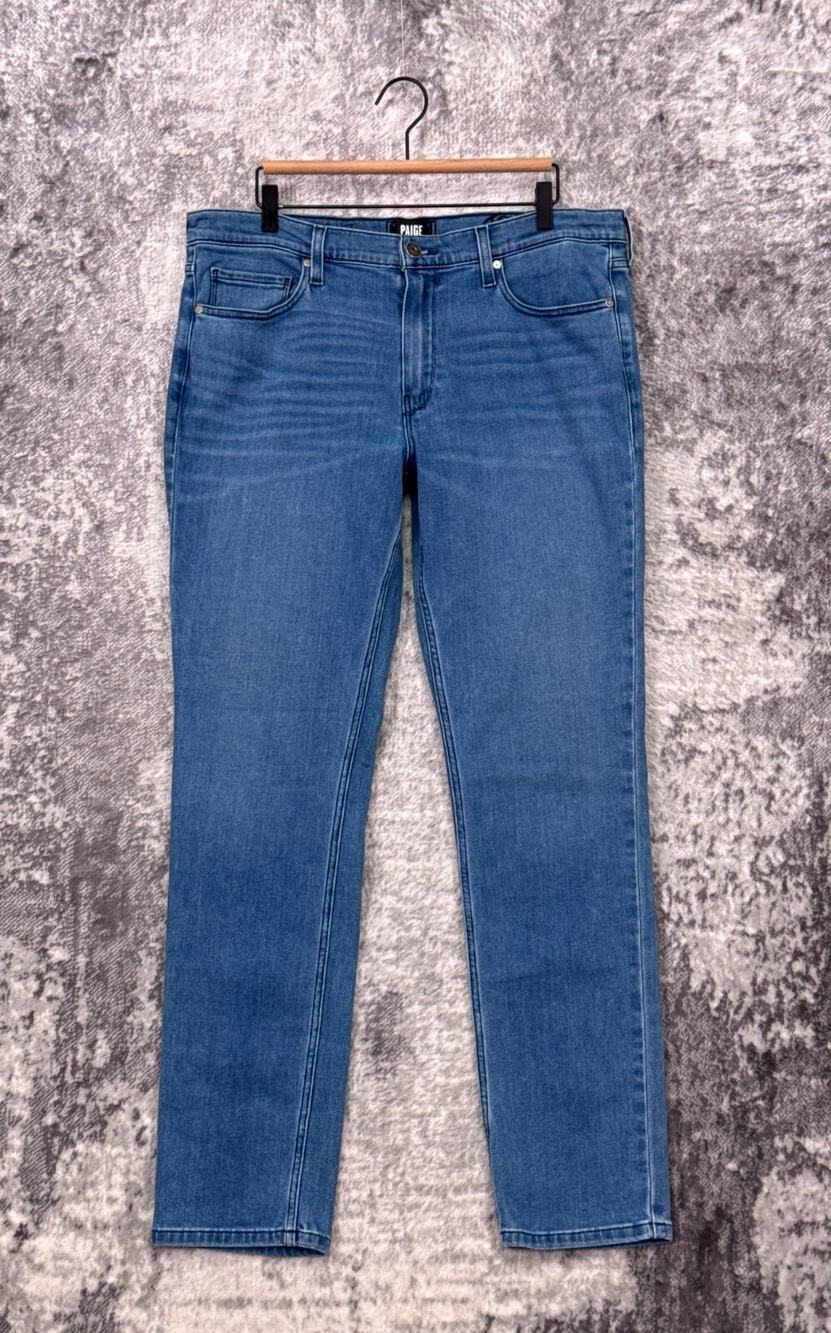 Paige Jeans 36 x 33 Mens Lennox Slim Fit Medium Wash Stretch Denim